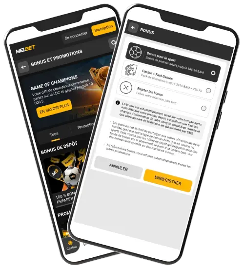 Comment s'inscrire dans l'application Melbet